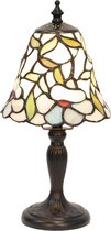 LumiLamp Tiffany Tafellamp 5LL-5997 Ø 16*31 cm Meerkleurig Glas / Kunststof  Tiffany Bureaulamp  Tiffany Lampen