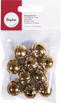 30x Metalen belletjes goud met oog 19 mm hobby/knutsel benodigdheden - Kerst kersmuts belletjes - Kattenbellen - Hobby- en Knutselmateriaal