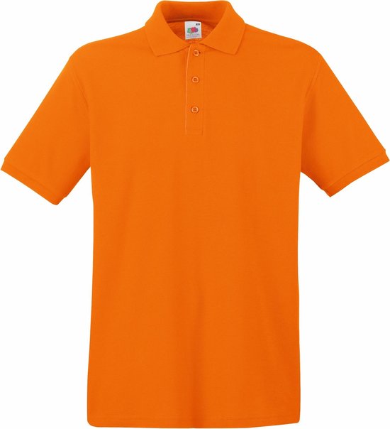 Fruit Of The Loom Premium Heren Poloshirt Met Korte Mouwen (Oranje)