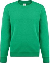 Fruit Of The Loom Childrens Unisex Set In Sleeve Sweatshirt (Heather Groen)