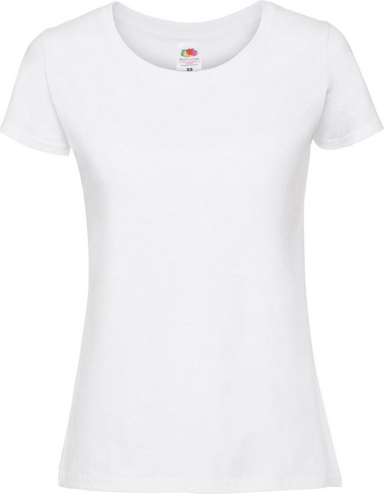 Fruit Of The Loom Vrouwen / Dames Ringgesponnen Premium T-Shirt (Snow)