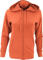 Fruit Of The Loom Dames Getailleerd Lichtgewicht Hoodie Dames met Capuchon(240 GSM) (Oranje)