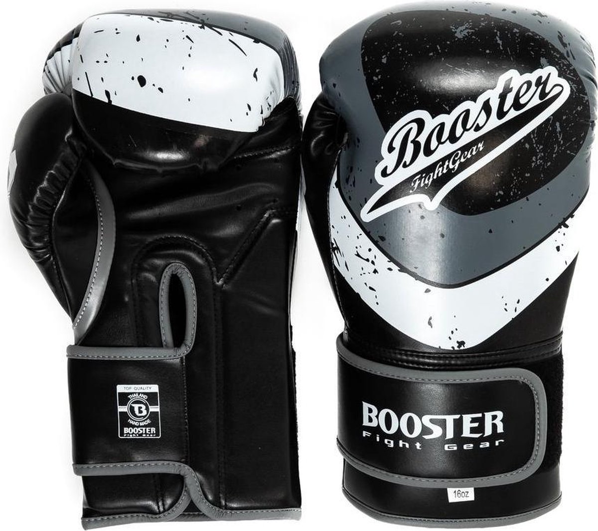 Booster (kick)bokshandschoenen Vortex 1 Zwart/Wit 14oz