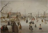 IJsvermaak, Hendrick Avercamp - Foto op Forex - 120 x 90 cm