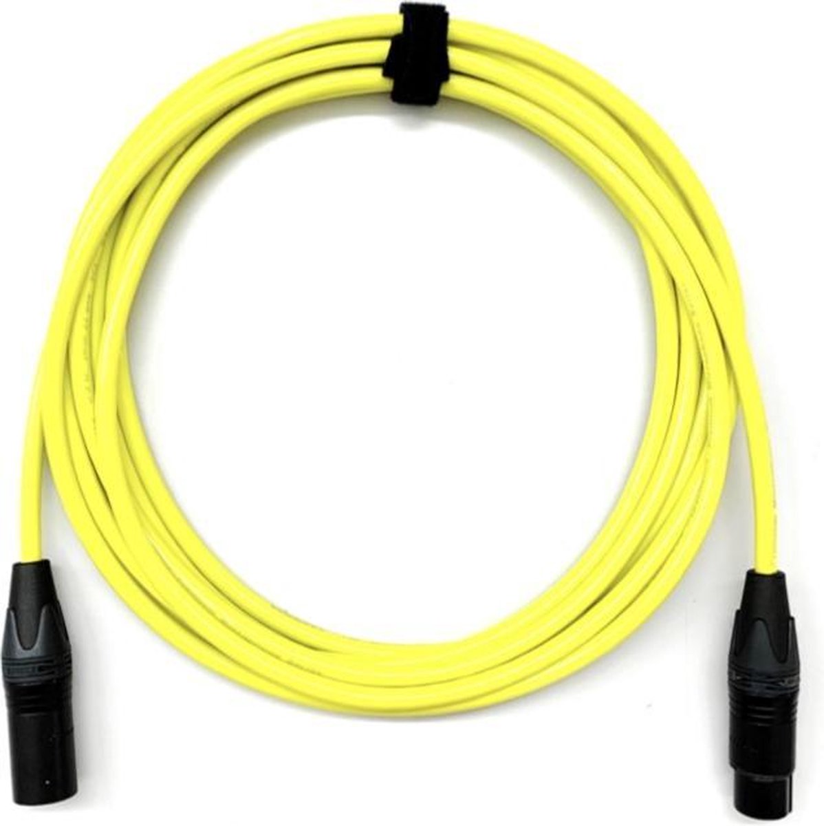 Tasker-Neutrik-XLR-XLR-microfoonkabel-audiokabel-T32MBAG12FBAGGL-Kleur:Fluo Yellow-Lengte: 12 meter-Handgemaakt NL