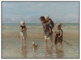 Kinderen der zee, Jozef Israëls - Foto op Akoestisch paneel - 120 x 90 cm