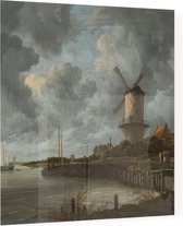 De molen bij Wijk bij Duurstede, Jacob van Ruisdael - Foto op Plexiglas - 60 x 60 cm