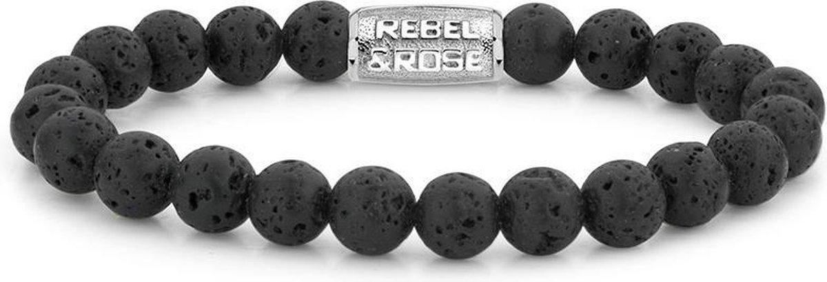 Rebel&Rose armband - Black Moon - 8mm