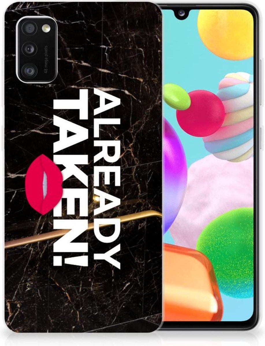 Samsung Galaxy A41 Siliconen hoesje met naam Already Taken Black