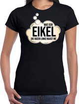 Wat een eikel feest fun tekst t-shirt / shirt - zwart - voor dames - fun tekst / grappige shirts / outfit M