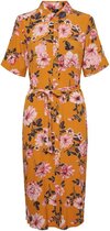 Vero Moda Jurk Vmvallot Ss Shirt Calf Dress Lcs 10234242 Buckthorn Brown Dames Maat - M