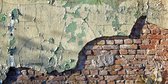 Fotobehang oude Vervallen muur 350 x 260 cm