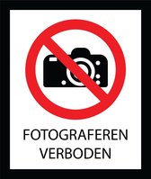 Bord ISO7010 Fotograferen verboden 20 x 24 cm