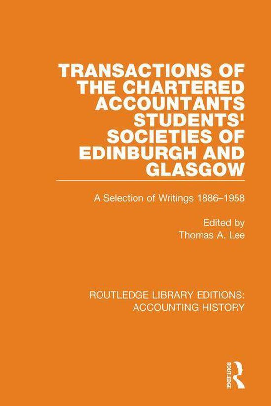 Routledge Library Editions: Accounting History - Transaction ... - cover