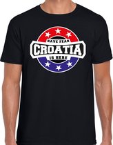 Have fear Croatia is here / Kroatie supporter t-shirt zwart voor heren 2XL