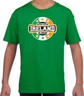 Have fear Ireland is here / Ierland supporter t-shirt groen voor kids L (146-152)