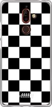 Nokia 7 Plus Hoesje Transparant TPU Case - Checkered Chique #ffffff