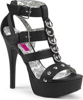 Pleaser Pink Label - TEEZE-42W Hoge hakken - US 11 - 41 Shoes - Zwart