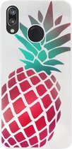 ADEL Siliconen Back Cover Softcase Hoesje Geschikt voor Huawei P20 Lite (2018) - Ananas