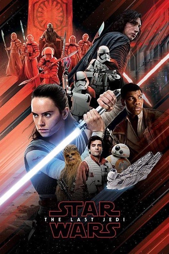 Star Wars The Last Jedi Red Montage Maxi Poster