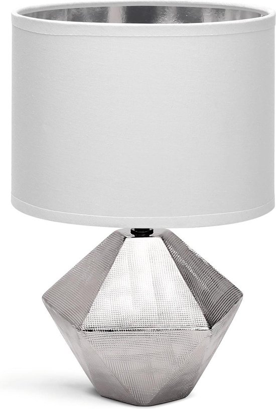 Aigostar Tafellamp - Keramiek - Lamp met kap - H32cm