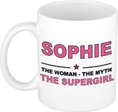 Sophie The woman, The myth the supergirl cadeau koffie mok / thee beker 300 ml