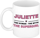 Juliette The woman, The myth the supergirl cadeau koffie mok / thee beker 300 ml