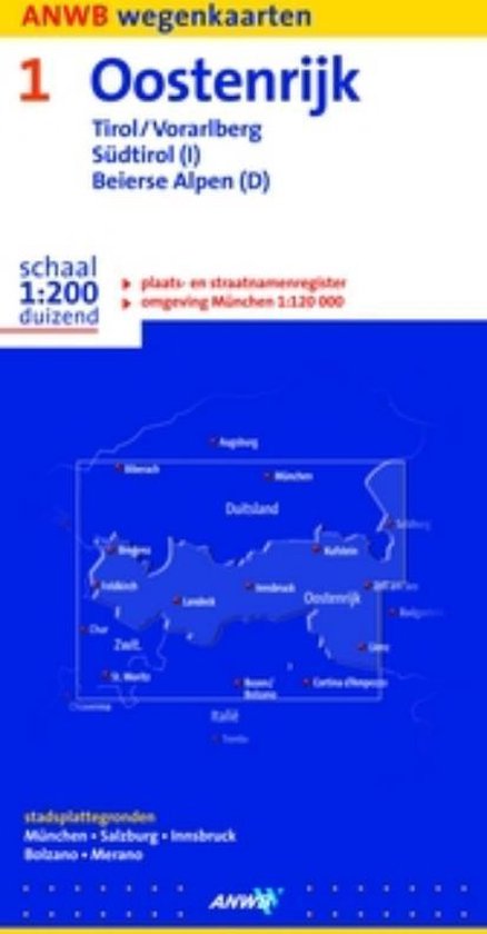 9789018025335 - Oostenrijk / 1 Tirol, Vorarlberg, Südtirol (I), Beierse Alpen (D)