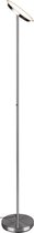 LED Vloerlamp - Trion Ponad - 20W - Warm Wit 3000K - Dimbaar - Rond - Mat Nikkel - Aluminium - BES LED