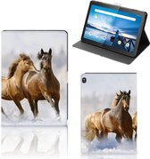 Tablethoesje Lenovo Tablet M10 Cover met Magneetsluiting Paarden