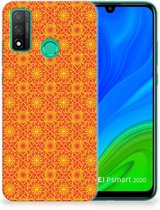 Cover Case Huawei P Smart 2020 Smartphone hoesje Batik Orange