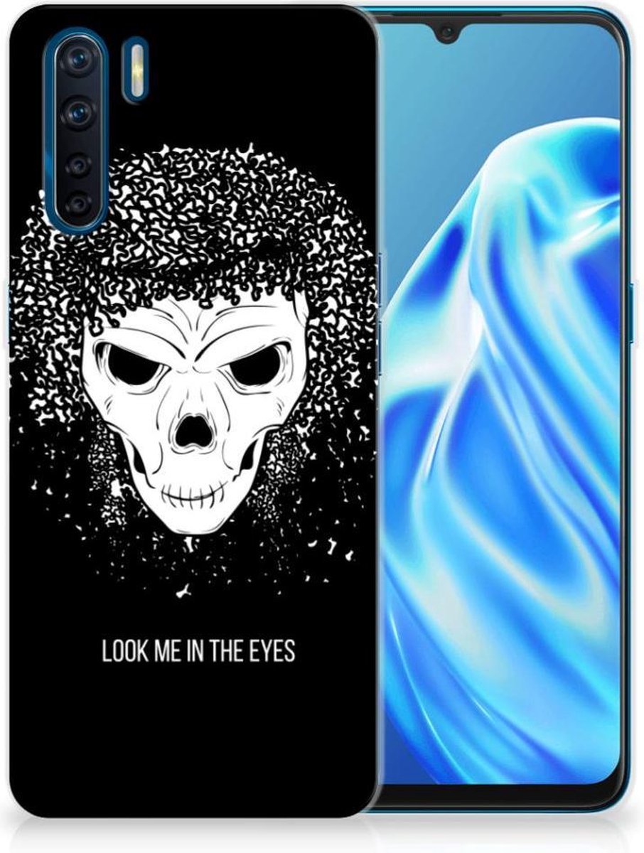 Silicone Back Case OPPO A91 Skull Hair