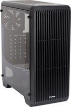 Zalman S2 - ATX Midi Tower PC Case, Pre-installed: 120mm black fan (achter), ventilatie opening voorzijde voor efficiente koeling, -acryl window (links)