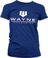 DC Comics Batman Dames Tshirt -M- Wayne Industries Logo Blauw