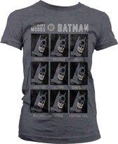 DC Comics Batman Dames Tshirt -XL- The Many Moods Of Batman Grijs