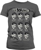 DC Comics Batman Dames Tshirt -S- The Many Moods Of The Joker Grijs