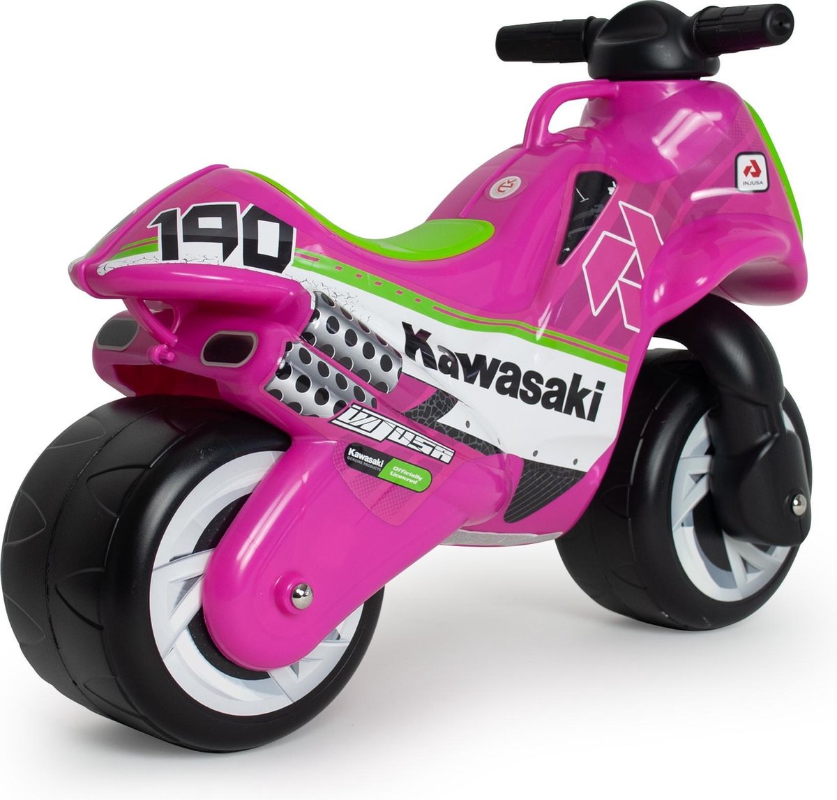 vrijwilliger Winderig vertalen Injusa Loopmotor Kawasaki Meisjes 69 X 27,5 X 49 Cm Roze/groen | bol.com