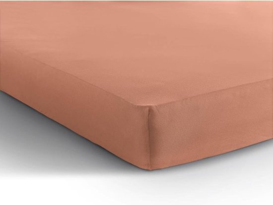 Comfortabele Jersey Eenpersoons Hoeslaken Pastel Oranje | 80/90/100x200 | Zacht En Dichtgebreid | Rondom Elastiek