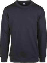 Urban Classics Sweater/trui -5XL- Basic Terry Crew Zwart
