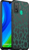 iMoshion Hoesje Geschikt voor Huawei P Smart (2020) Hoesje Siliconen - iMoshion Design hoesje - Zwart / Meerkleurig / Groen / Green Leopard