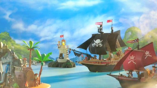 PLAYMOBIL Pirates Pirate avec canon noir - 6165