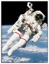 Bruce McCandless first spacewalk (ruimtevaart) - Foto op Akoestisch paneel - 60 x 80 cm