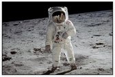 Buzz Aldrin walks on the moon (maanlanding) - Foto op Akoestisch paneel - 120 x 80 cm