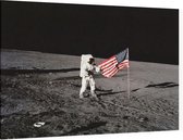 Exploring lunar ocean of storms (maanlanding) - Foto op Canvas - 90 x 60 cm