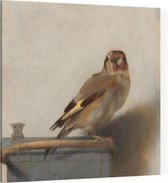 Het puttertje, Carel Fabritius - Foto op Canvas - 100 x 100 cm