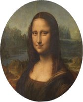 Mona Lisa, Leonardo da Vinci - Foto op Behangcirkel - ⌀ 100 cm