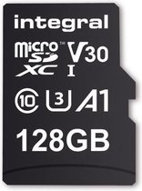 Integral INMSDX128G-100V30 128GB MICRO SD CARD MICROSDXC UHS-1 U3 CL10 V30 A1 UP TO 100MBS READ 45MBS WRITE 128 Go MicroSD UHS-I