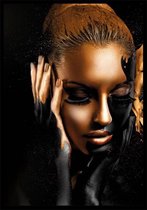 Painted Women B2 luxery zwart goud poster