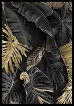 Punt. Poster - Dark Nature Botanische Natuur - 100 X 70 Cm - Groen