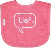 Funnies Slabber Lief Junior 40 Cm Katoen Roze